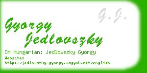 gyorgy jedlovszky business card